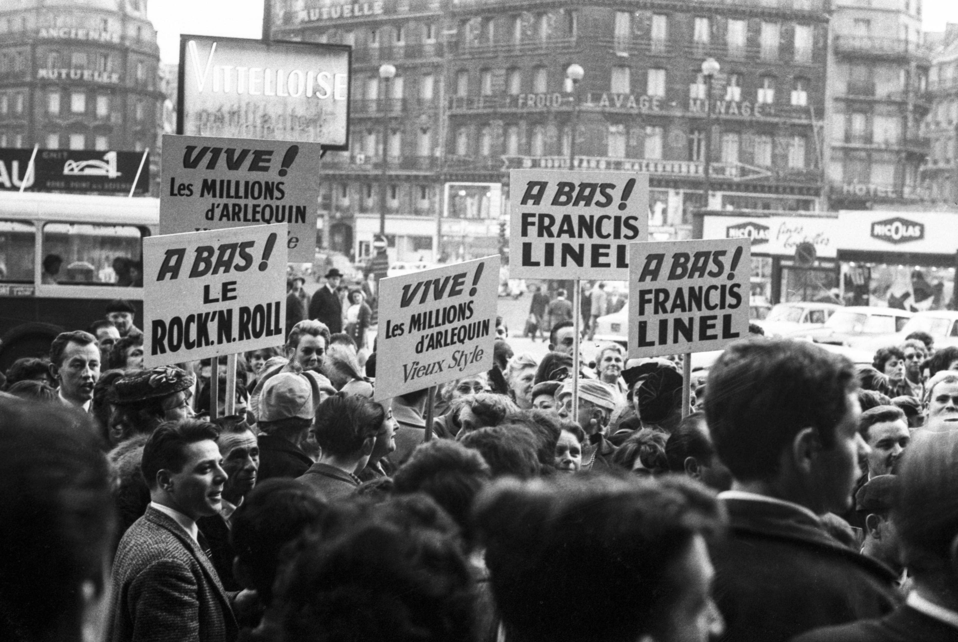 Manifestazioni in Francia contro il rock'n'roll e Francis Linel nel 1961 (Get